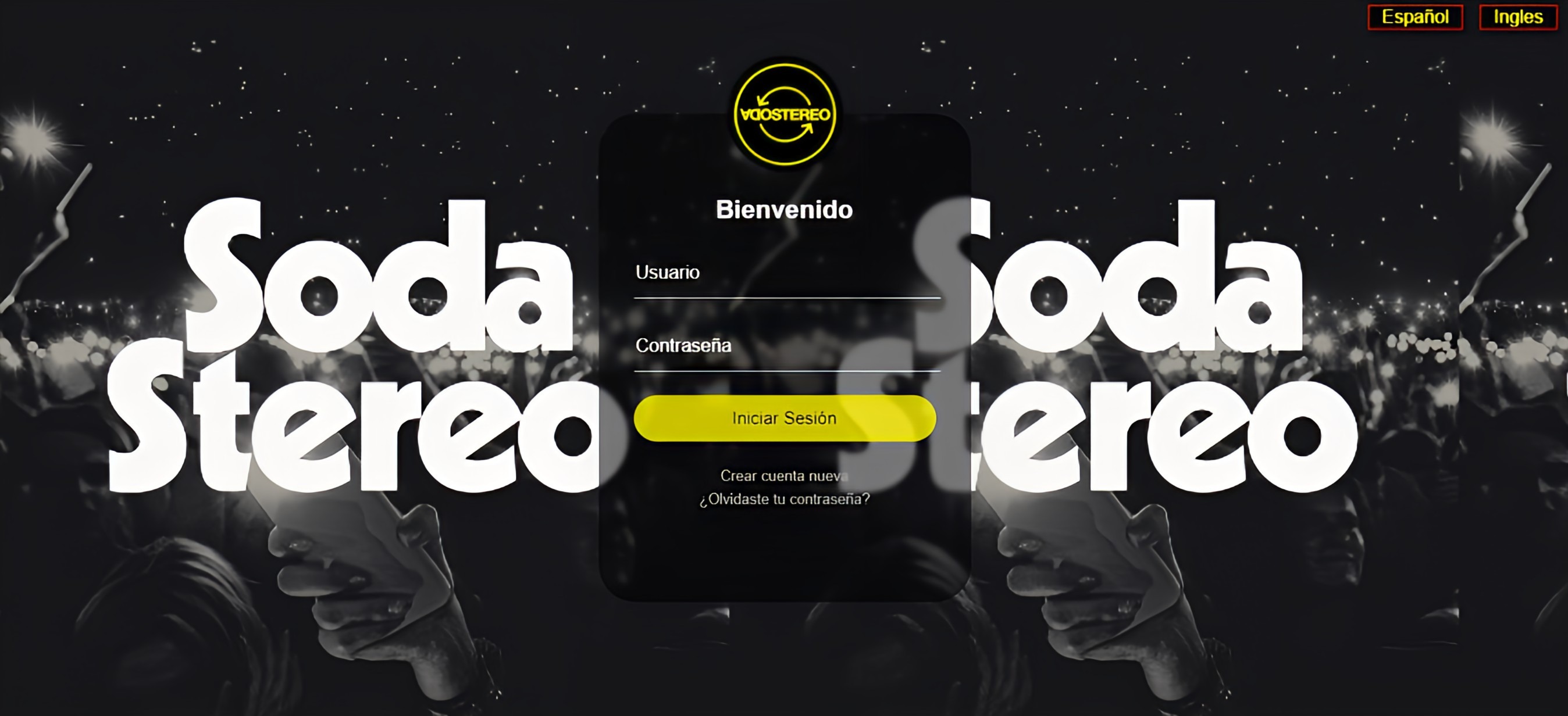 Login de Soda Stereo